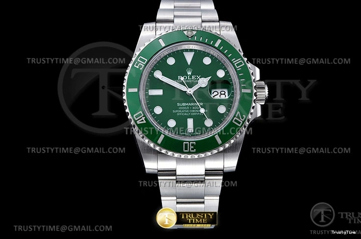 0302 ROLSUB0417B – Submariner 116610LV 904L SS SS Grn CLEAN V2 VS Stretchable 1048
